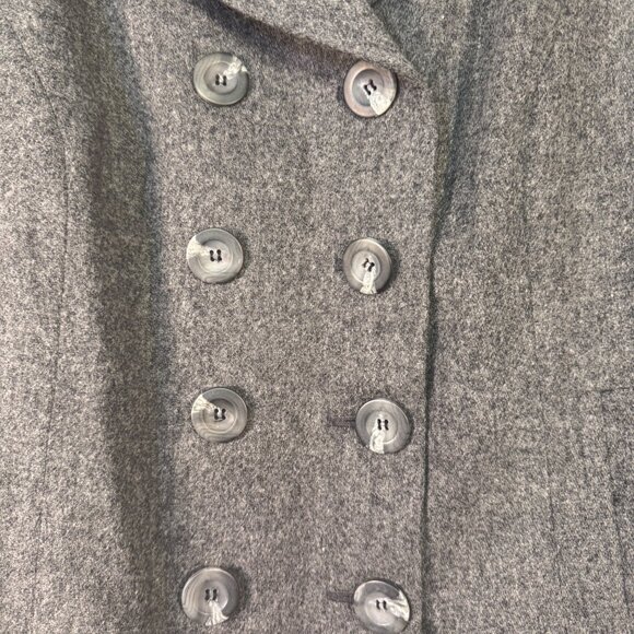 Lane Bryant Designs Womens Size 16 Double-Breasted Wool Blazer  Gray - Picture 9 of 9